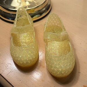 Glittery Yellow Kids Shoes